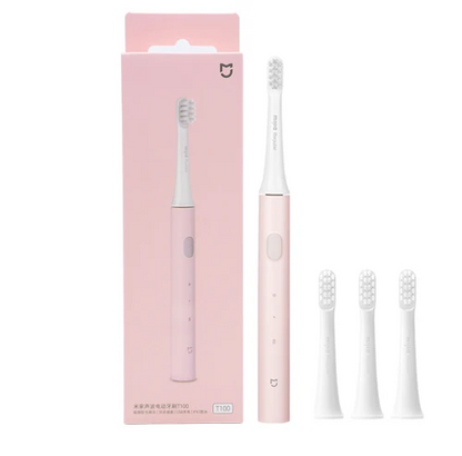 SONIC ELECTRIC TOOTHBRUSH - WATERPROOF AND USB RECHARGEABLE-Pink with 3 brush heads-Nora Luxe