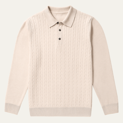 Comfortable Men's Cotton Relaxed Fit Polo Sweater - Nocini