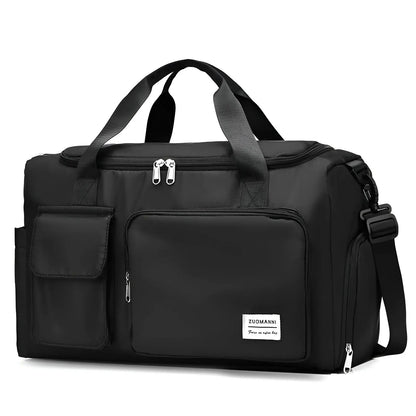 Spacious Waterproof Luxury Travel Bag - JetSet-Black-Nora Luxe
