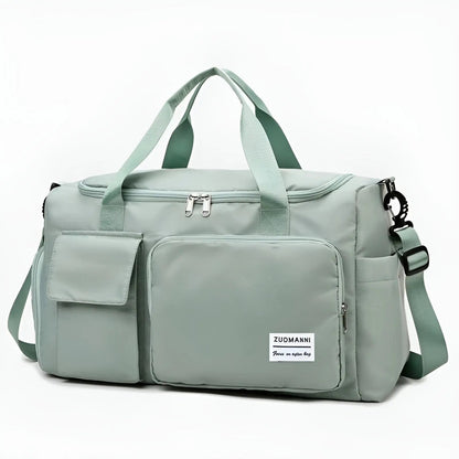 Spacious Waterproof Luxury Travel Bag - JetSet-Green-Nora Luxe