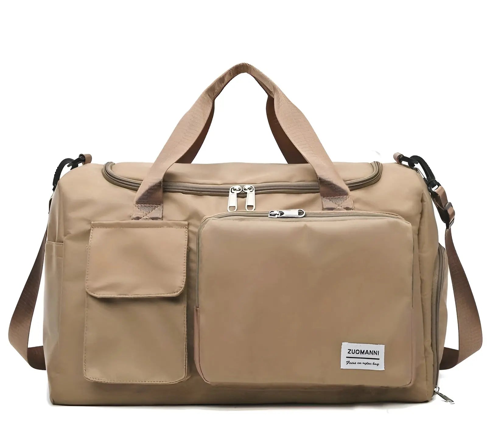 Spacious Waterproof Luxury Travel Bag - JetSet-Khaki-Nora Luxe