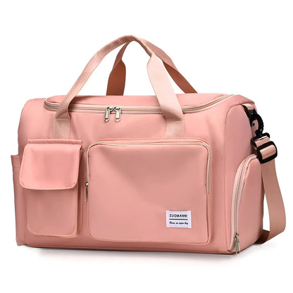 Spacious Waterproof Luxury Travel Bag - JetSet-Pink-Nora Luxe