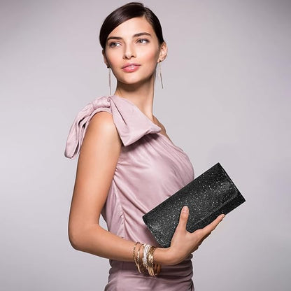 Sparkle Clutch – Ramona-Silver-Nora Luxe