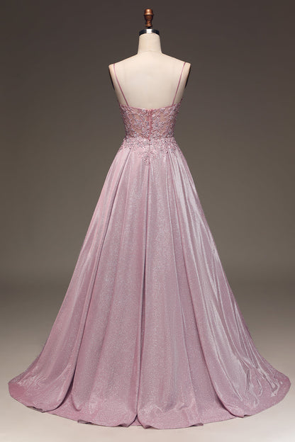Sexy Strapless Floral Maxi Dress with Glittery Skirt