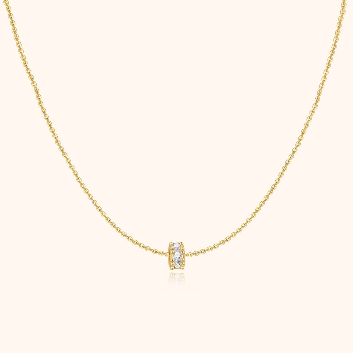 Sparkling Circle Necklace - Valerie-Gold-Nora Luxe