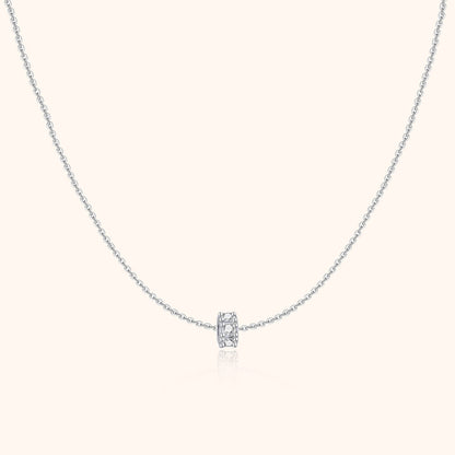 Sparkling Circle Necklace - Valerie-Silver-Nora Luxe
