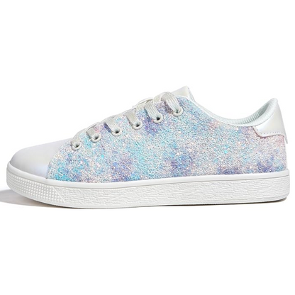 Sparkling Lace-Up Fashion Ladies Sneakers - Xenia-Purple-3.0-Nora Luxe