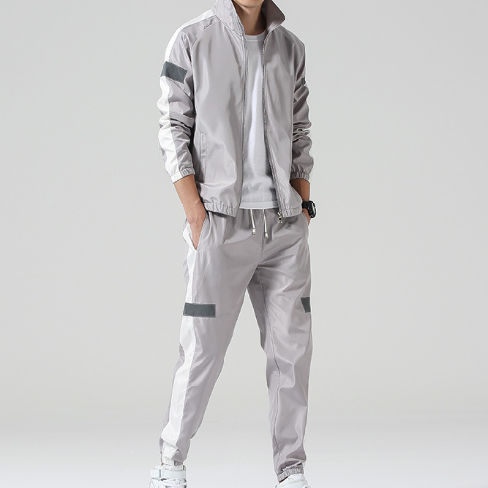 Sporty and Comfortable Tracksuit for Men - Milan-Gray-S-Nora Luxe