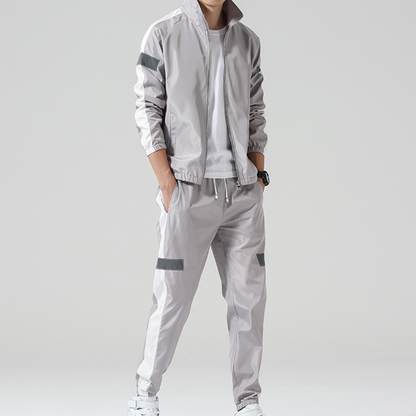 Sporty and Comfortable Tracksuit for Men - Milan-Gray-S-Nora Luxe