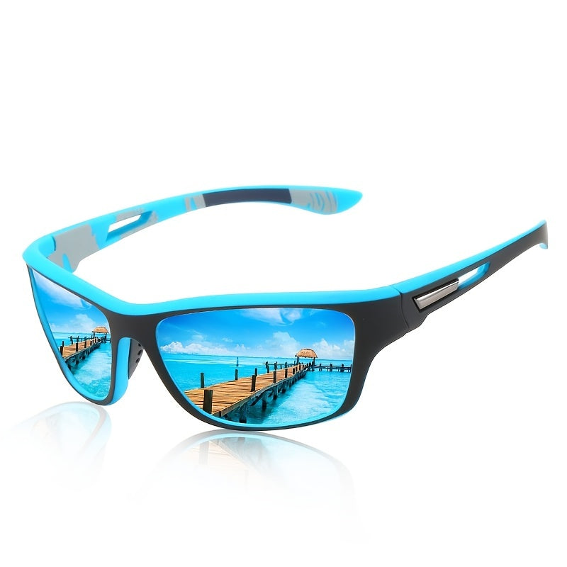 Sporty men's sunglasses with polarized lenses & UV400 protection – Vayron-Black-Nora Luxe