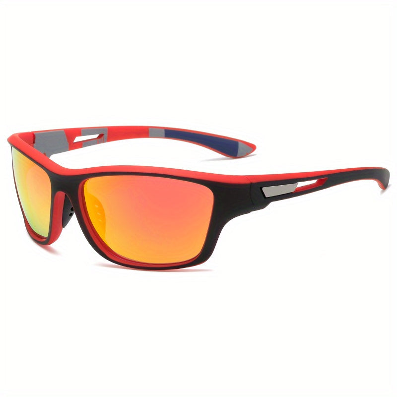 Sporty men's sunglasses with polarized lenses & UV400 protection – Vayron-Red-Nora Luxe