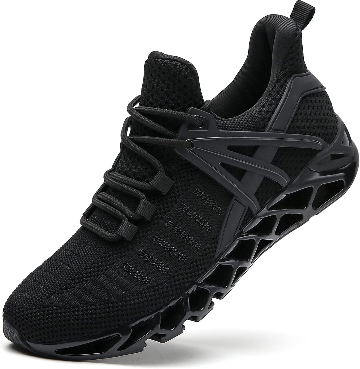 Sporty Men's Trainers - FlexLite-Black-6.5-Nora Luxe