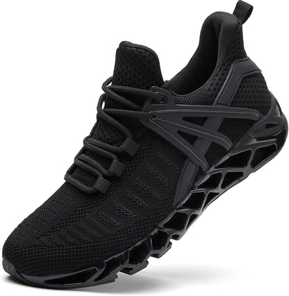 Sporty Men's Trainers - FlexLite-Black-6.5-Nora Luxe