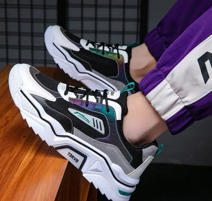 Sporty Sneakers - StrideFlex-6.0-Black green-Nora Luxe