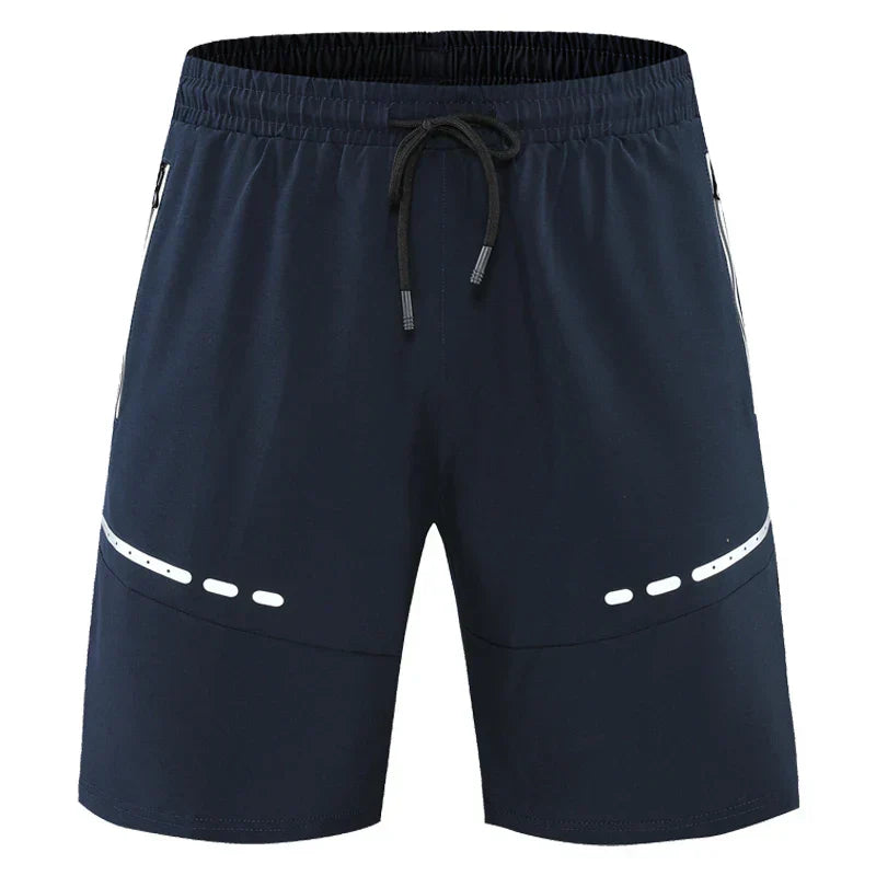 Sporty & Stylish Slim-Fit Training Shorts with Zipper Pockets - Kian-Navy blue-S-Nora Luxe
