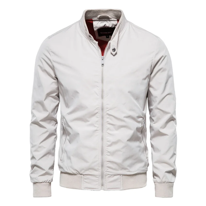 Sporty Summer Jacket for Men - Levi-White-M-Nora Luxe