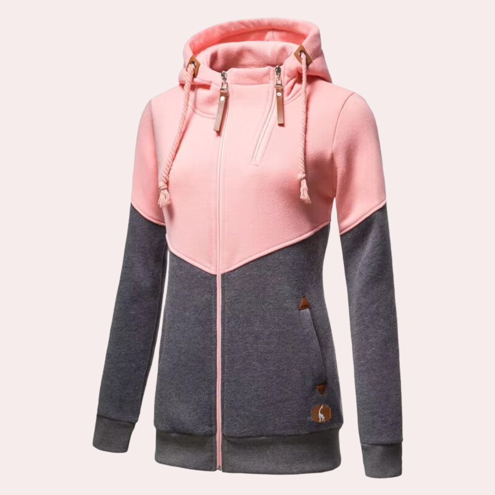 Fashionable Ladies Zip Up Jacket Nora - Pexav