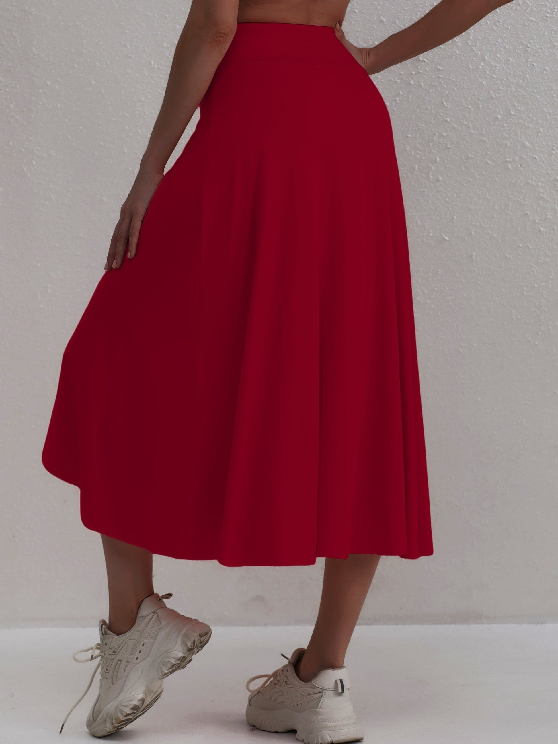 Fashion High Waisted Asymmetrical Skirt - Pexav