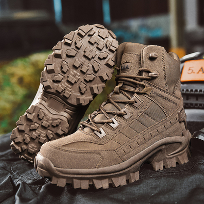 Men's Tactical Boots with Ankle Support and Grip Sole
