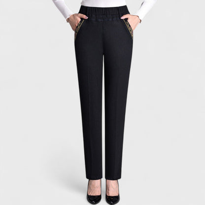 Comfortable Women's Slim Fit Elastic Waist Jeans