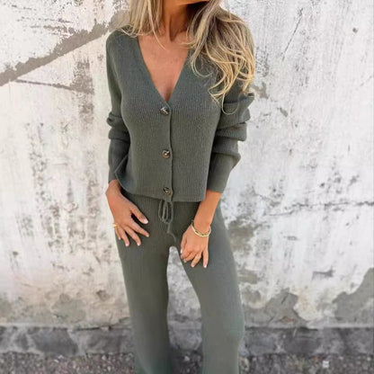 Women's 2-Piece Knit Cardigan Set