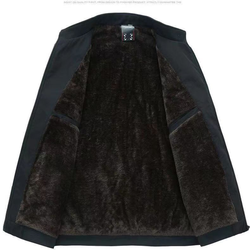 Warm Men's High Neck Zip Jacket