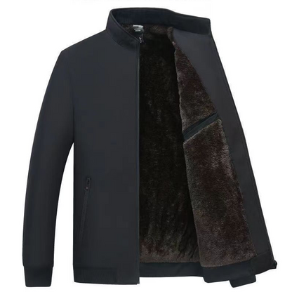 Warm Men's High Neck Zip Jacket