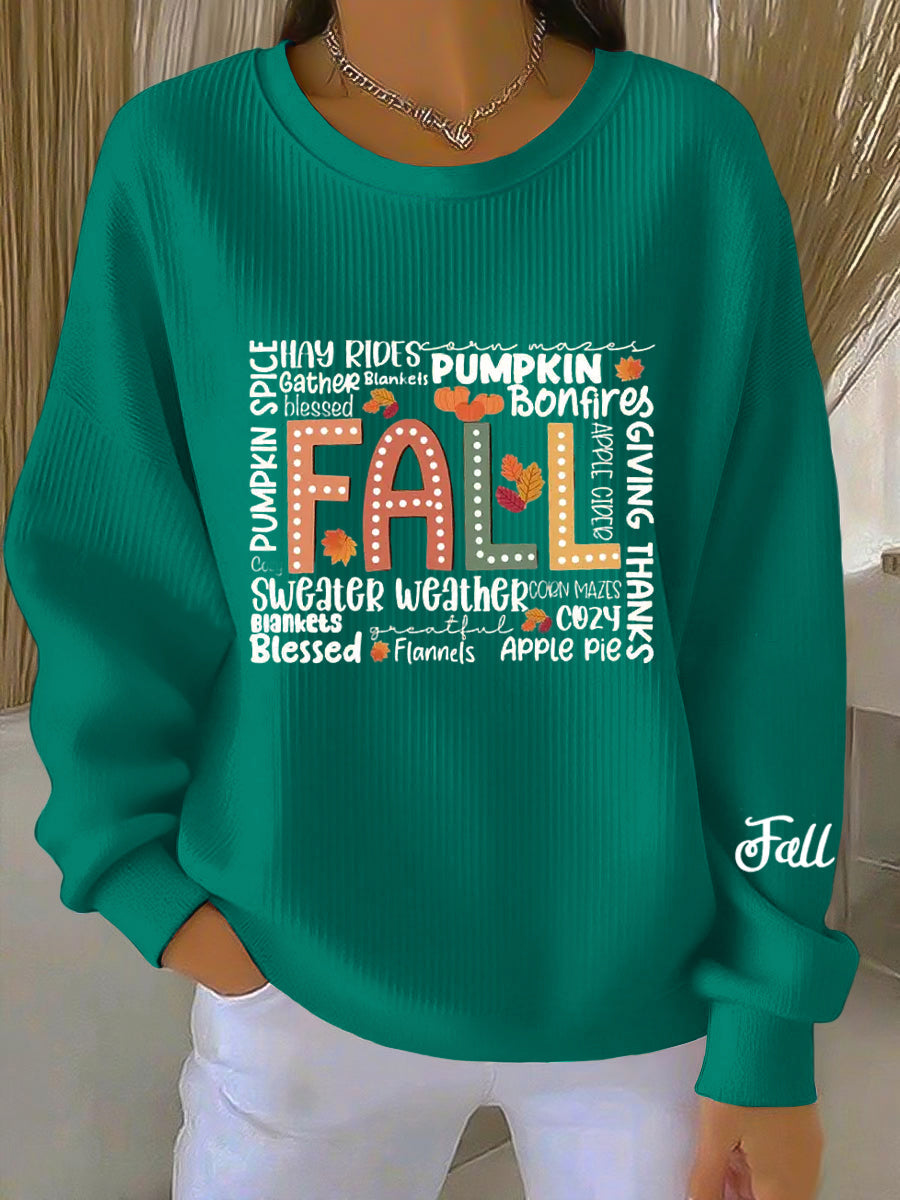 Cozy Fall Graphic Sweatshirt - Olytrend