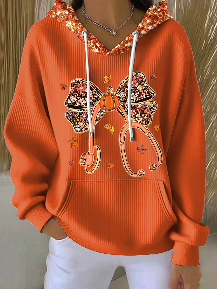 Shiny Bow Women's Hooded Sweatshirt - Olytrend