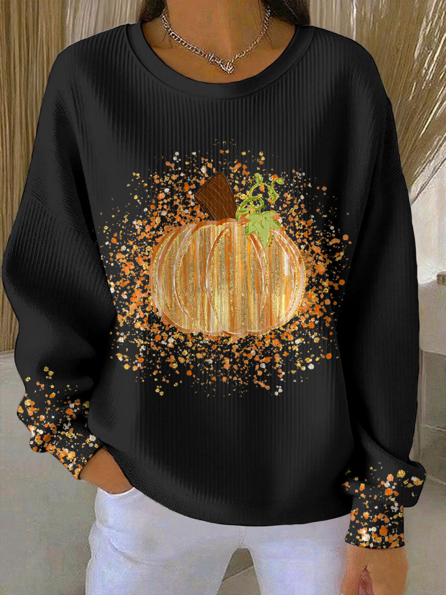 Autumn Pumpkin Graphic Sweatshirt - Olytrend