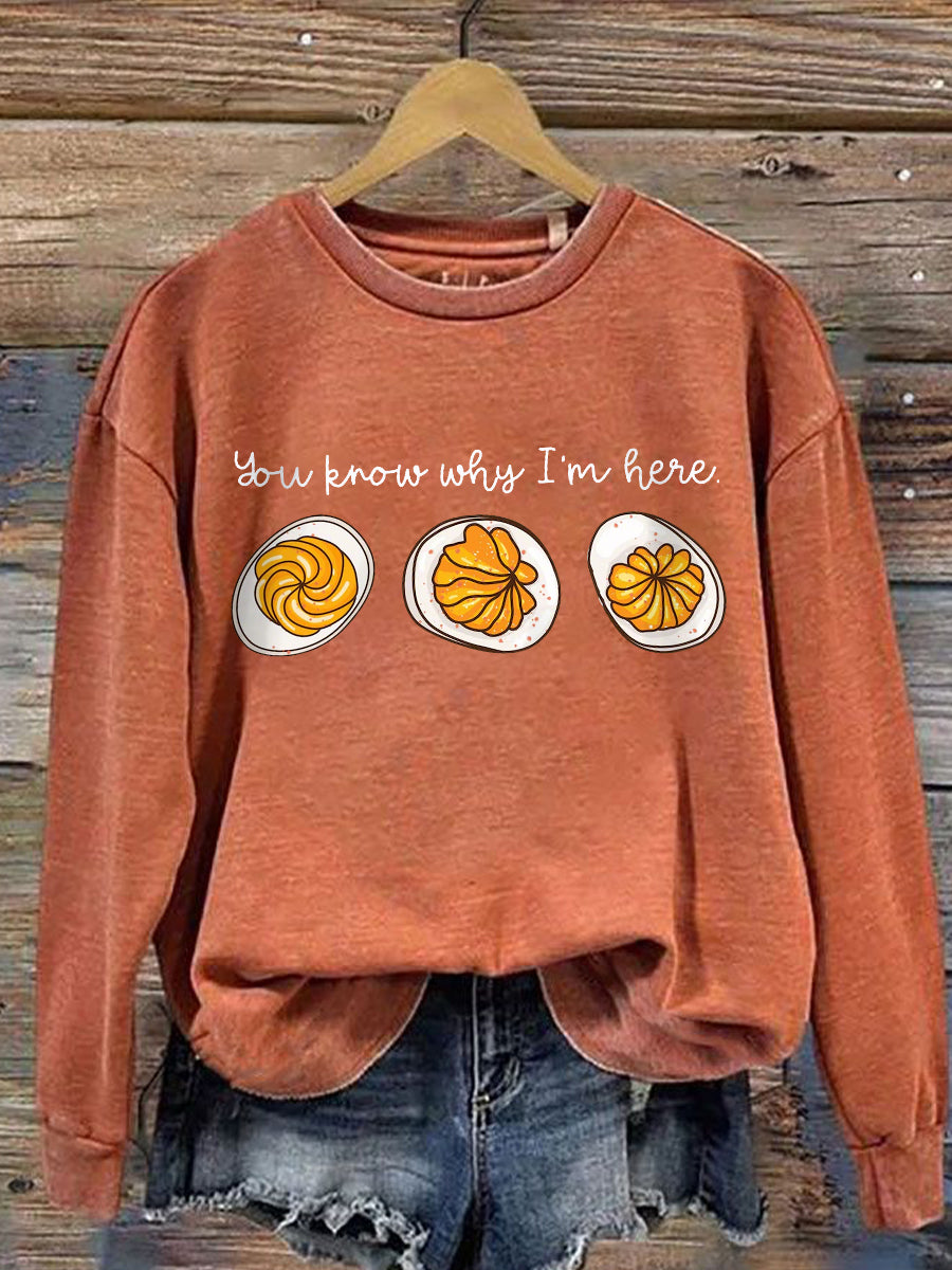 Comfortable Foodie Crew Sweatshirt - Olytrend