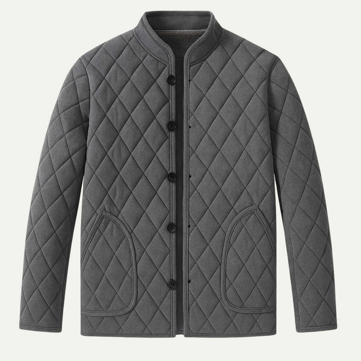 Warm Padded Mens Quilted Winter Coat with Fleece Inside - Nocini