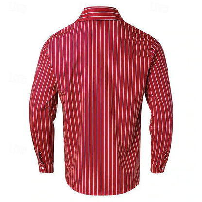 Classic Casual Stripe Dress Shirt