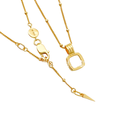 Luxury Pearl Pendant Necklace, Sterling Silver, Gold Plated