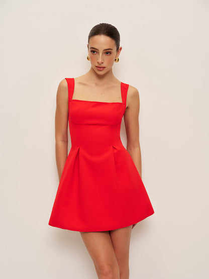 Elegant Open Back Floral Dress