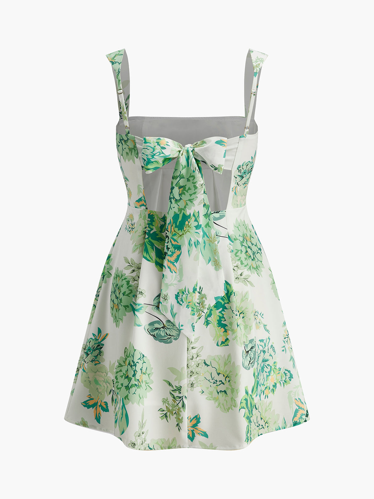 Elegant Open Back Floral Summer Dress