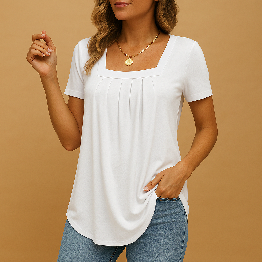 Square neck blouse for women | Liora - Nocini