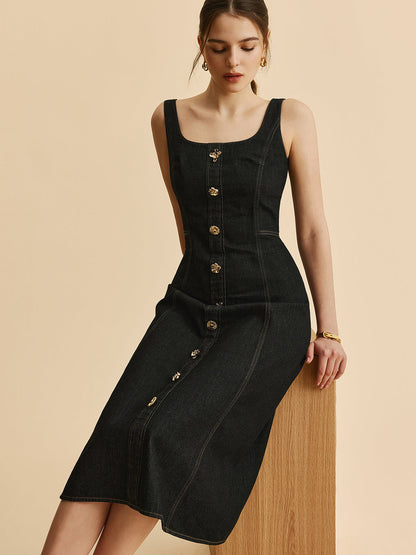 Classic Blue Jeans Shift Dress
