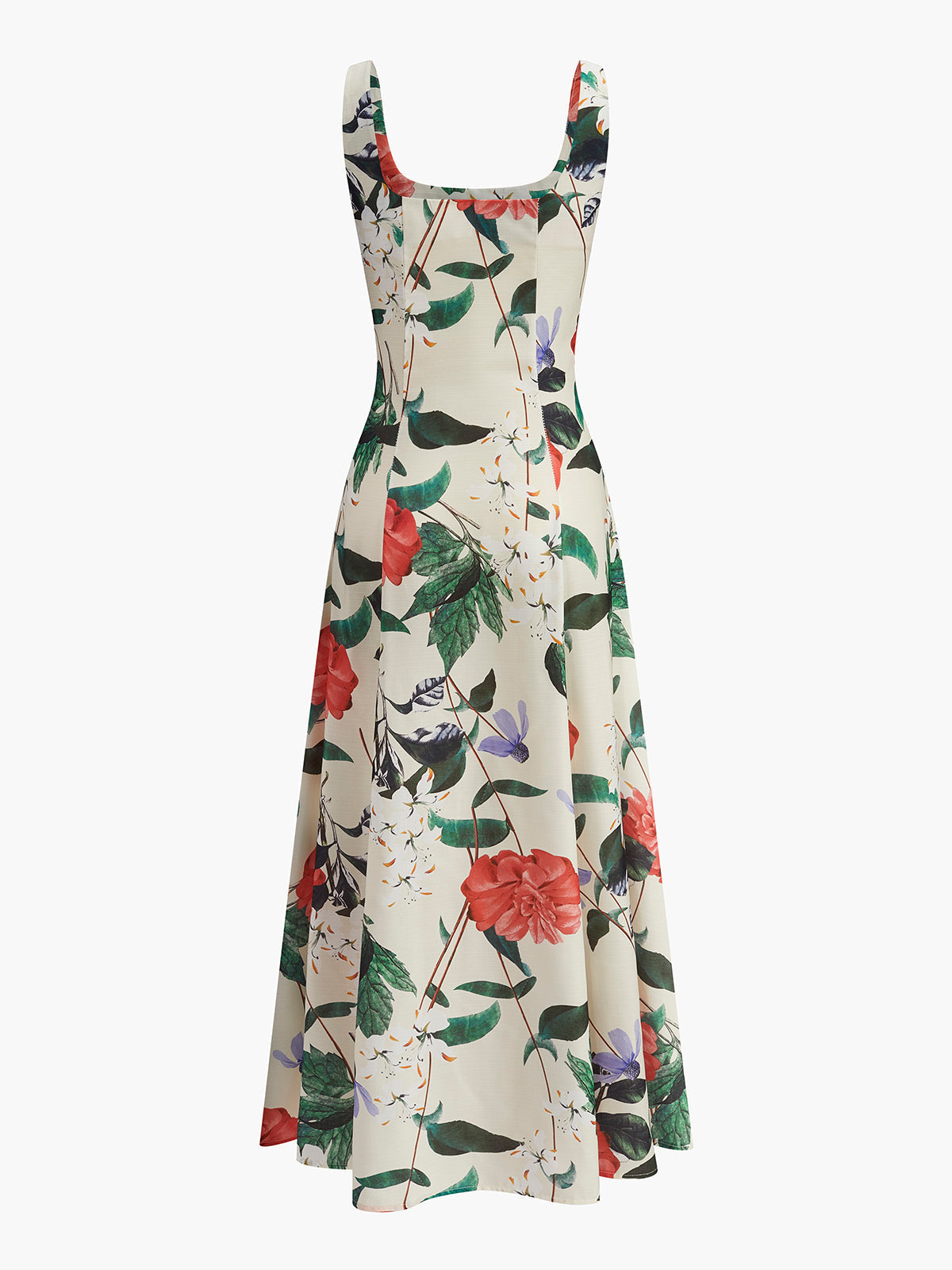 Casual V Neck Floral Zip Dress