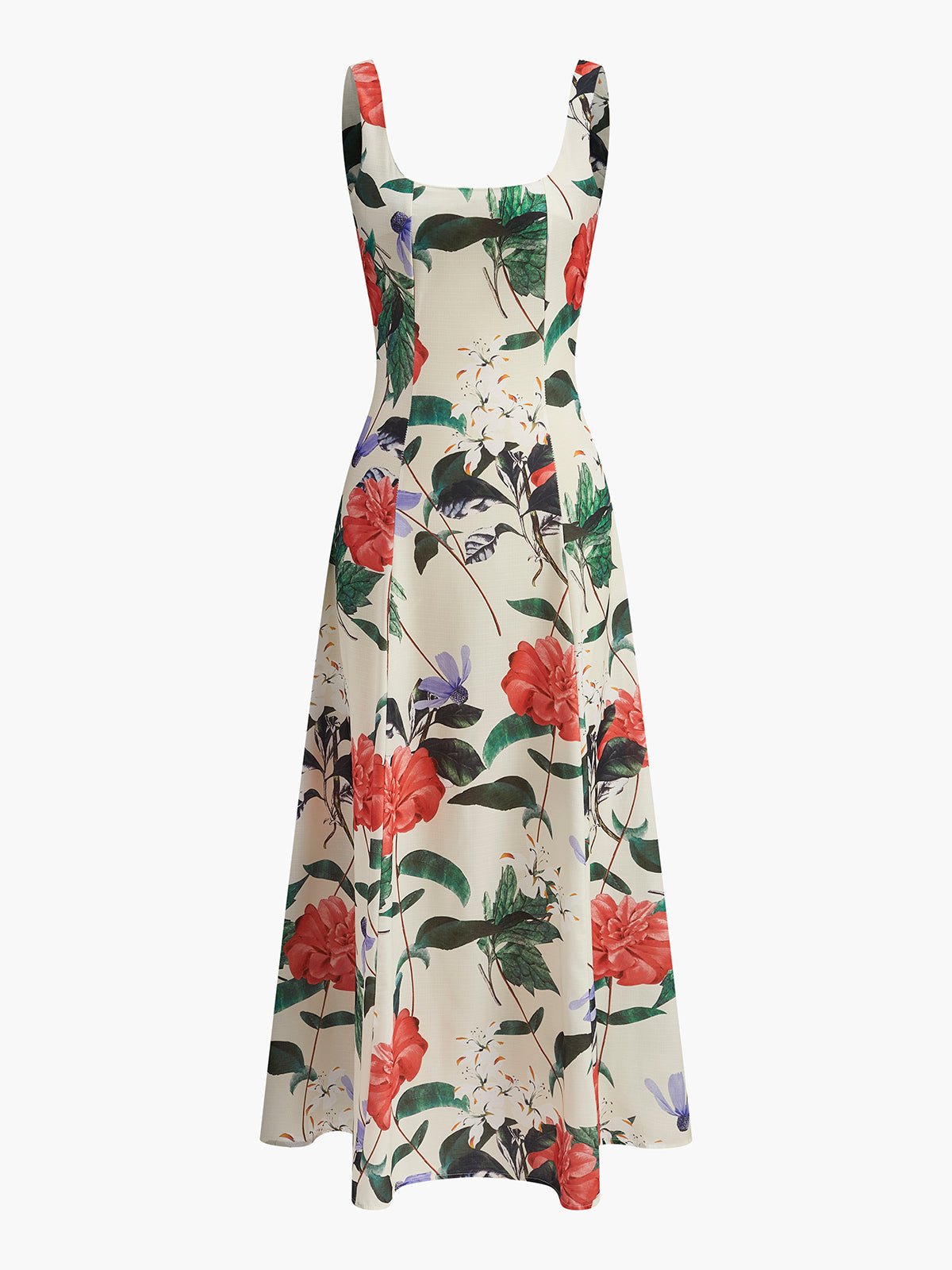 Casual V Neck Floral Zip Dress - Pexav