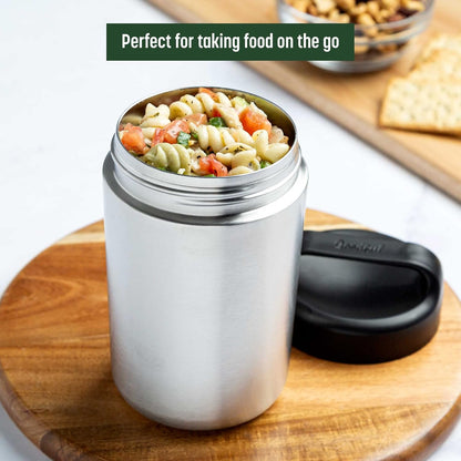 Stainless Steel Food Warmer Container with Handle - WarmCarry-Grey-Nora Luxe