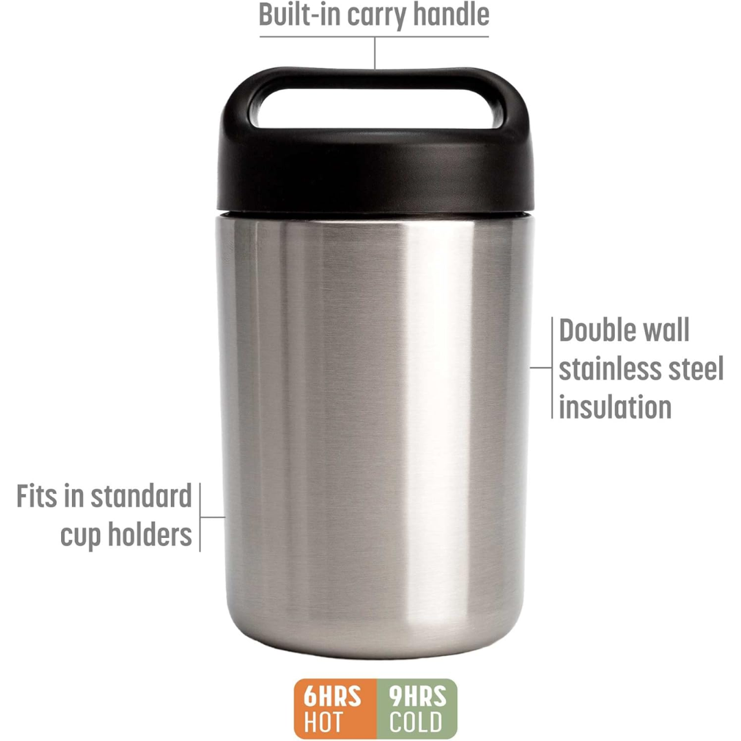 Stainless Steel Food Warmer Container with Handle - WarmCarry-Grey-Nora Luxe