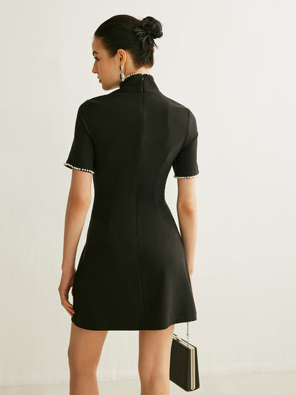 Elegant Beaded Neckline Party Dress