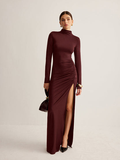 Classic V-Neck Flowy Maxi Dress