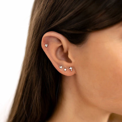 Star Earrings - Luna-Silver-Nora Luxe