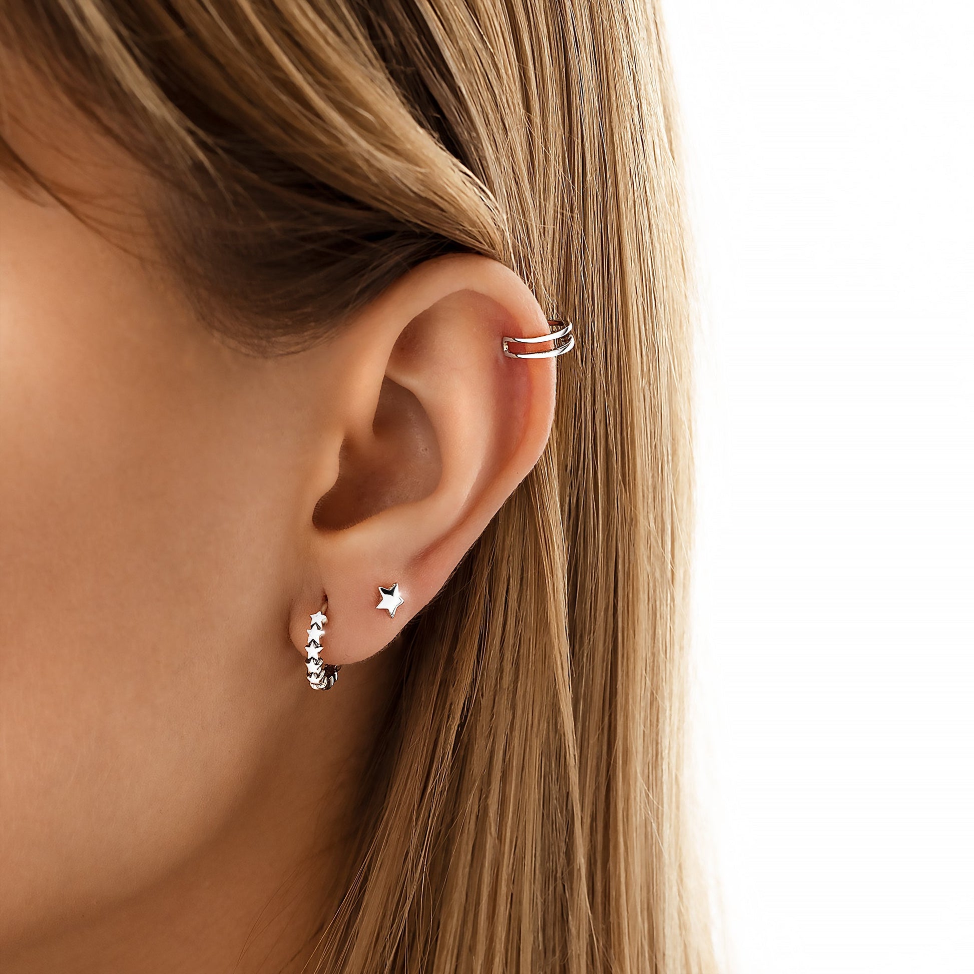 Star Earrings - Luna-Silver-Nora Luxe