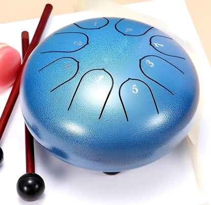 Steel Tongue Drum - SerenityRain-Blue-Nora Luxe
