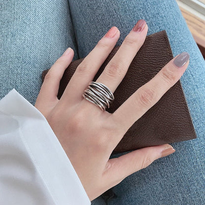 Silver Stackable Adjustable Ring