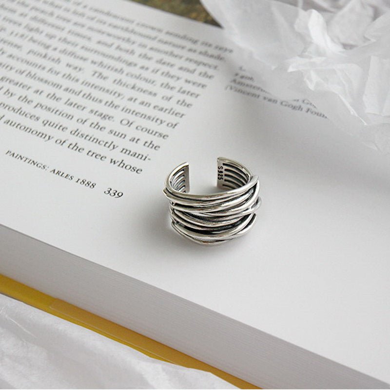 Silver Stackable Adjustable Ring