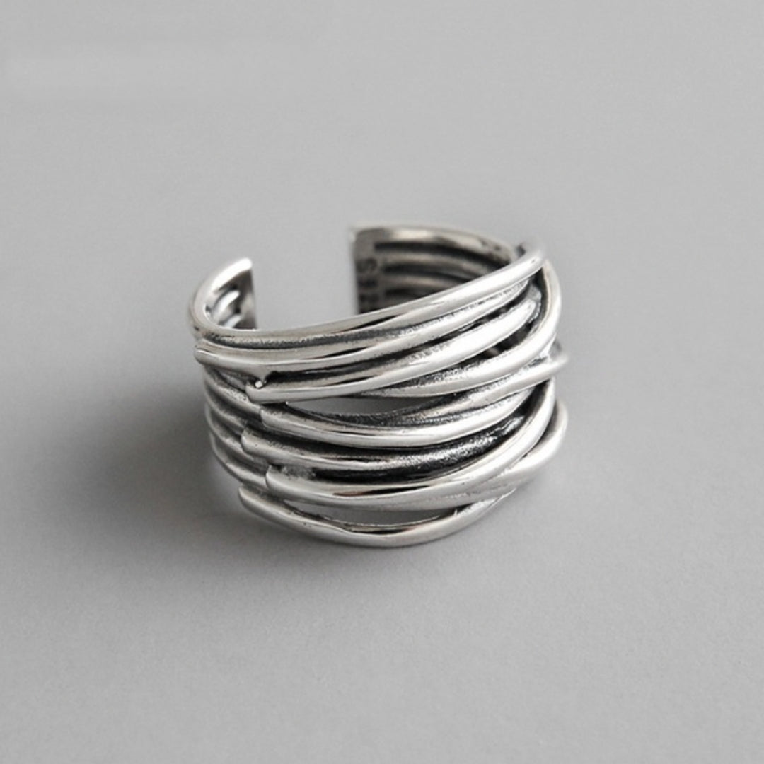 Silver Stackable Adjustable Ring - Olytrend